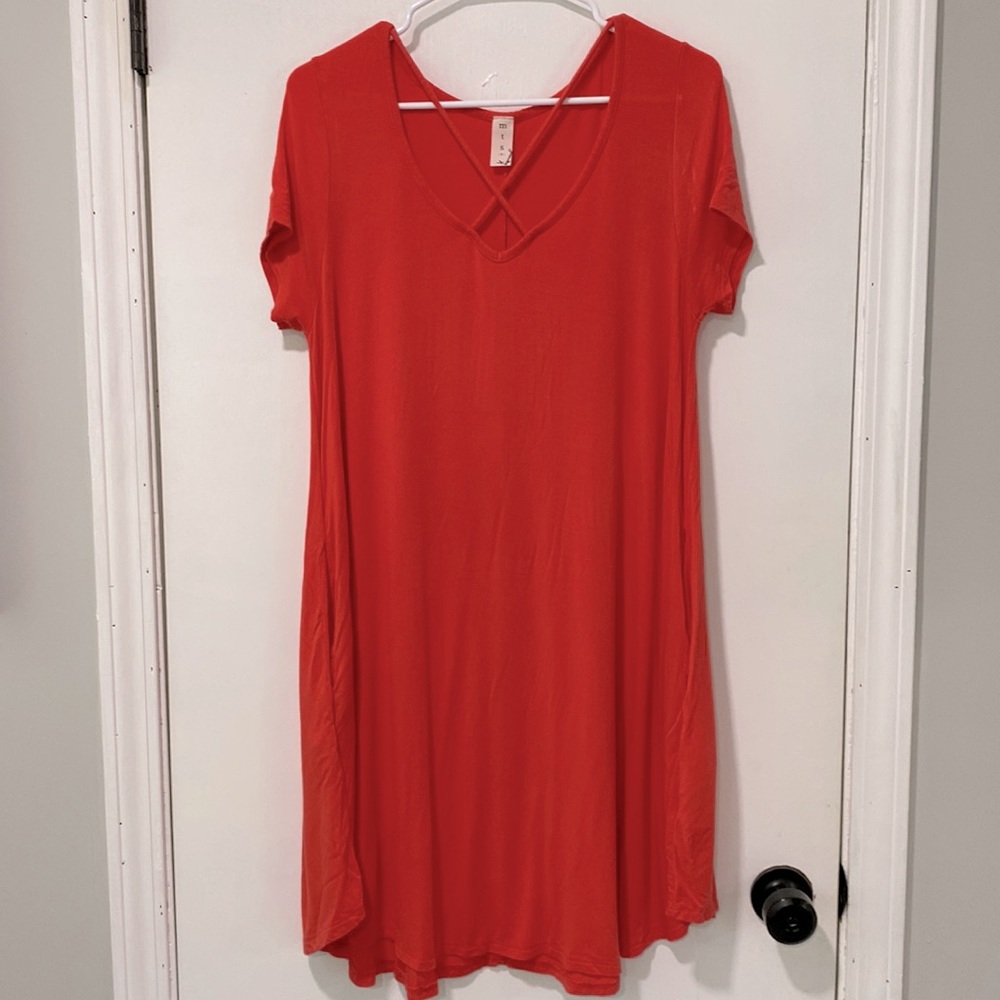 Coral Swing Dress